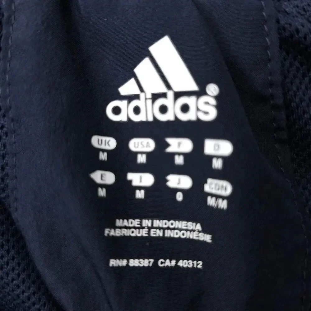 Adidas Track Pants Mens Size Medium Dark Blue Athletic Warm Up P59948 AZF001